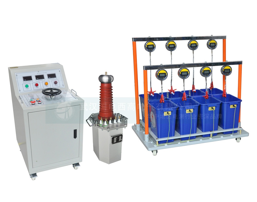 絕緣手套（靴）耐壓試驗(yàn)裝置數(shù)顯臺油變水桶式（8桶位）