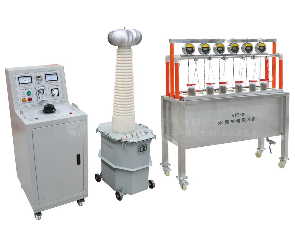絕緣手套（靴）耐壓試驗(yàn)裝置指針臺油變水槽式（6桶位）